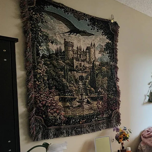 Review picture - medieval forest wooven tapestry