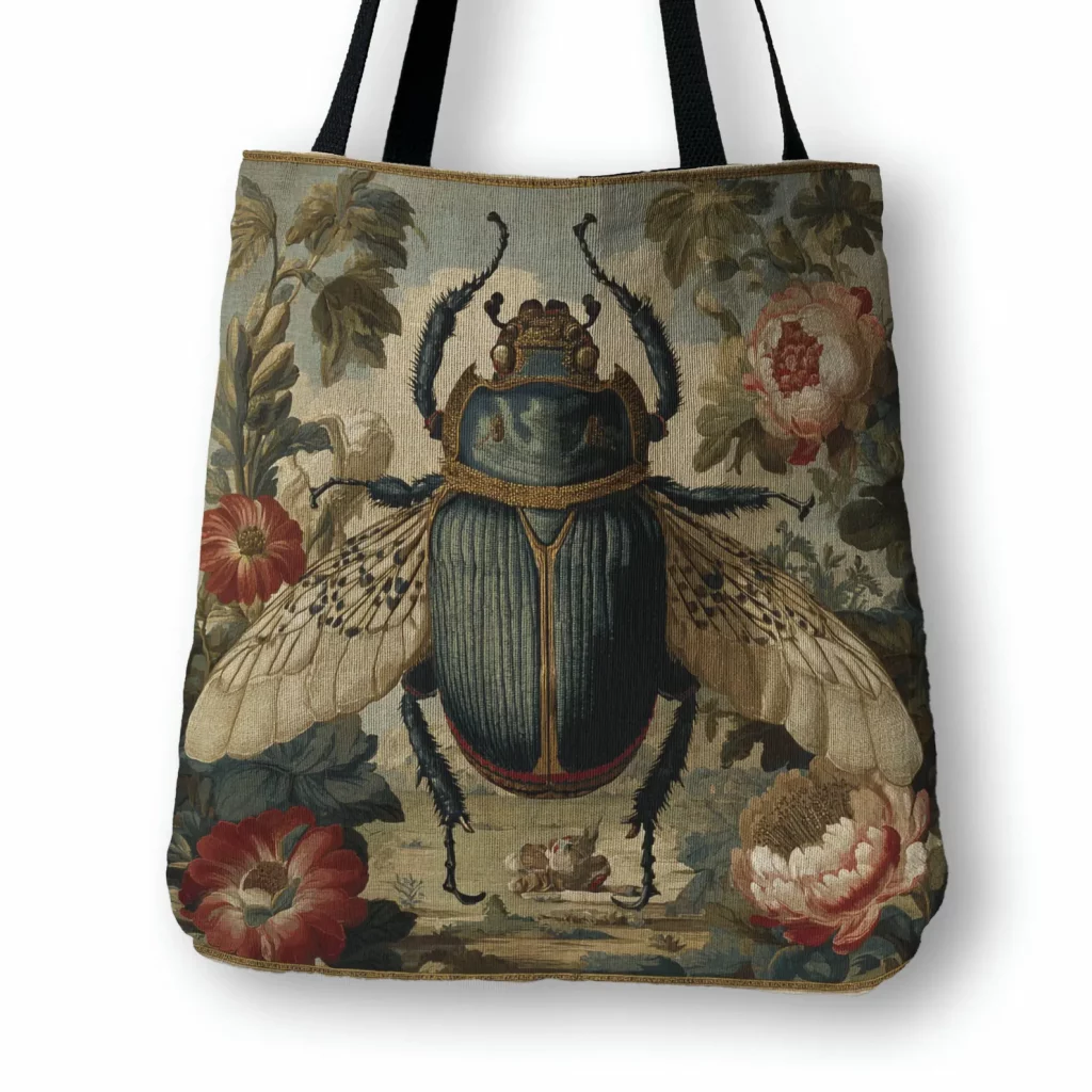 vintage beetle tote bag